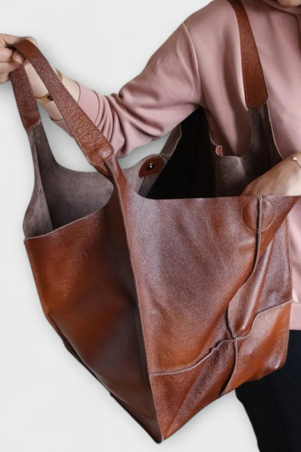 Celeste | Elegant Slouchy Leather Shopper Bag