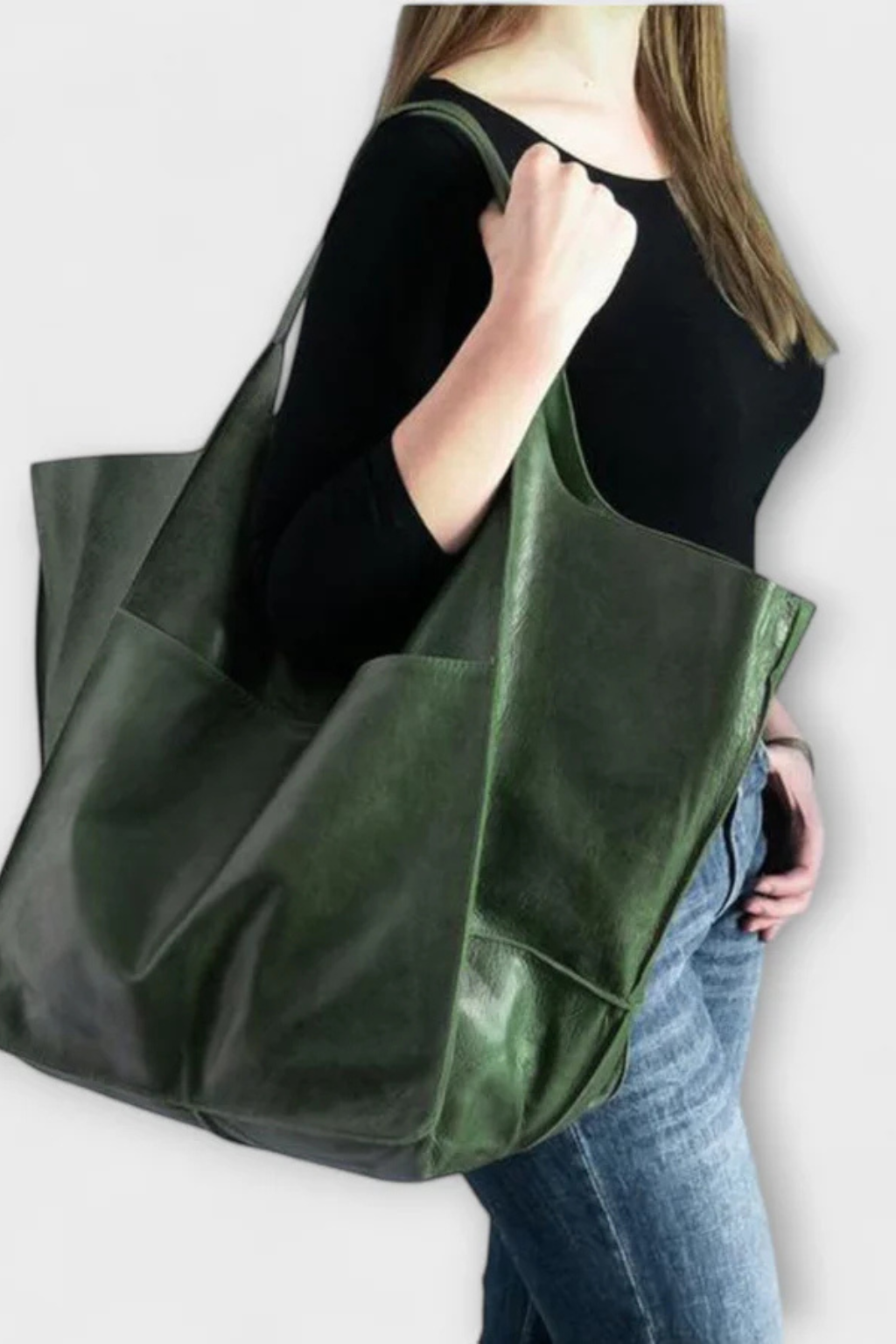 Celeste | Elegant Slouchy Leather Shopper Bag