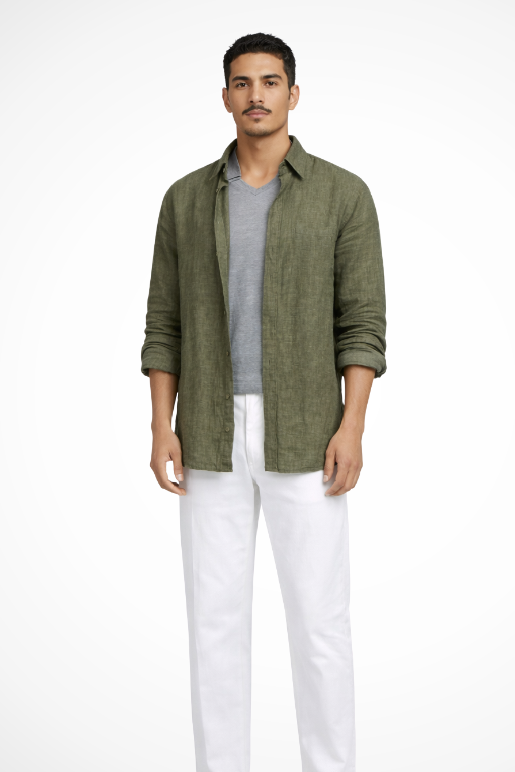 Marcus | Men's Casual Linen Button Down Shirt