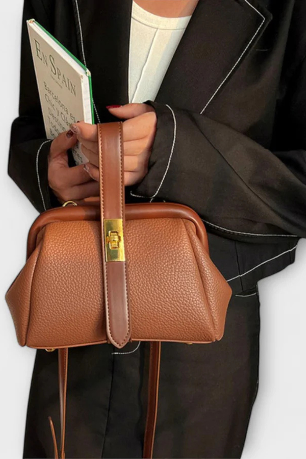 Genevieve | Structured Frame Mini Top Handle Bag