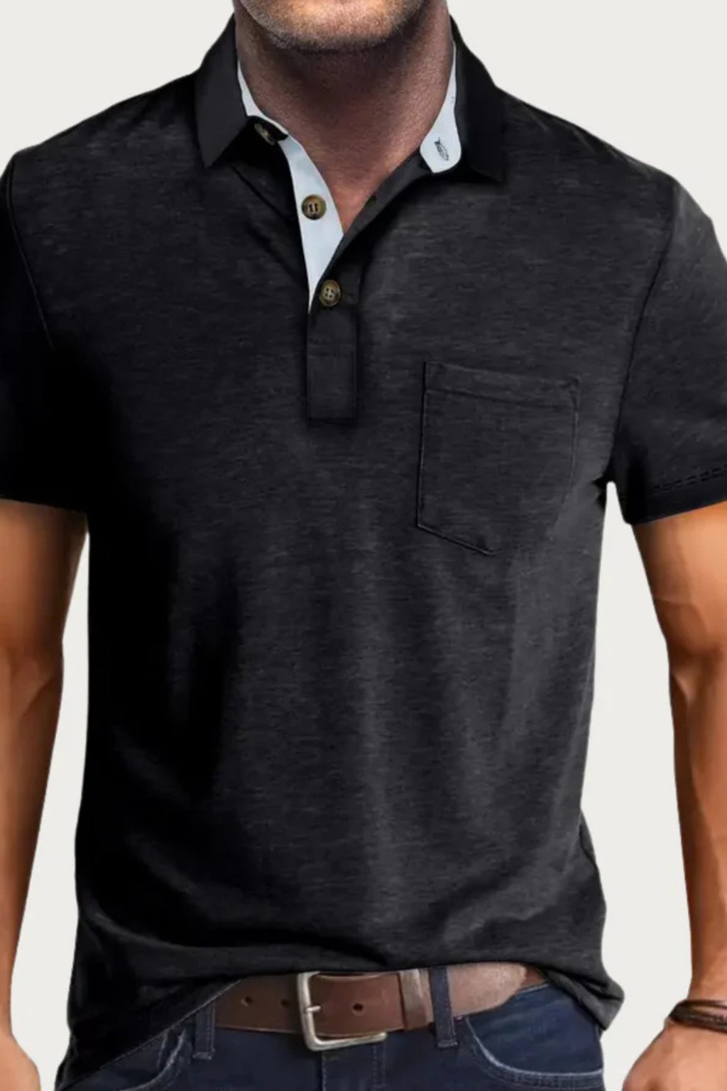Nathaniel | Men's Classic Contrast Collar Polo Clothing