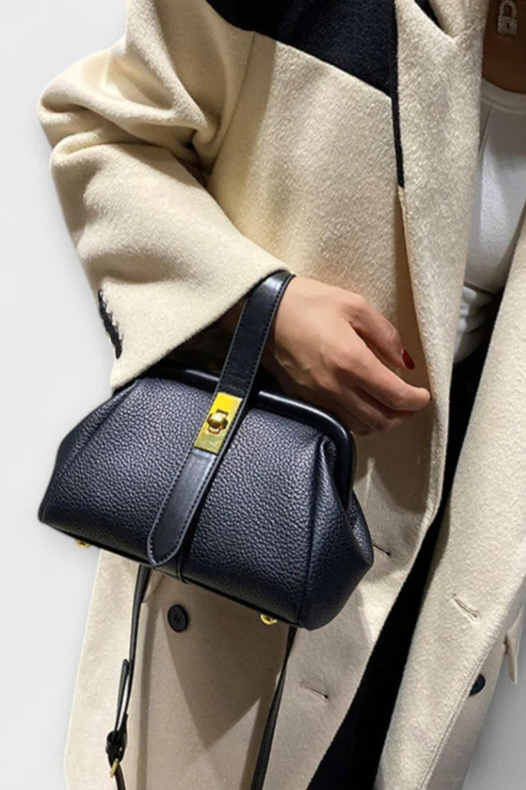 Genevieve | Structured Frame Mini Top Handle Bag