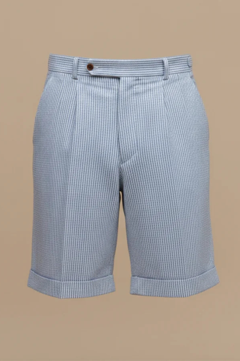 Theodore | Men's Classic High Waist Striped Chino Shorts
