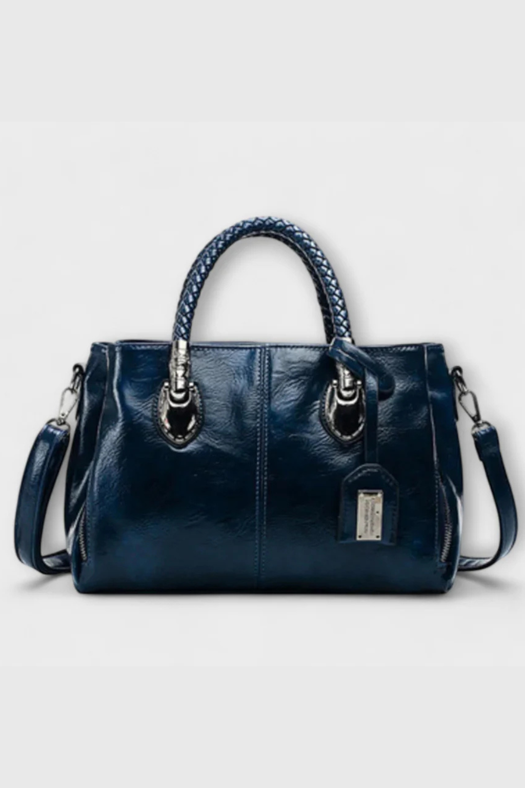 Isadora | Elegant Braided Handle Satchel Bag