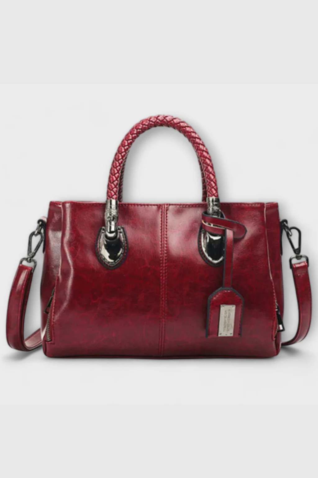 Isadora | Elegant Braided Handle Satchel Bag
