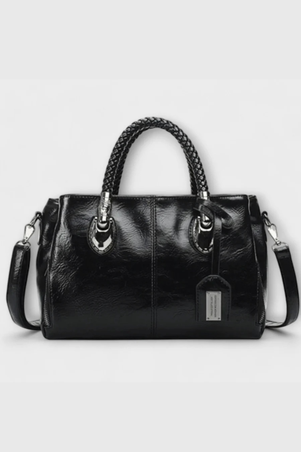 Isadora | Elegant Braided Handle Satchel Bag