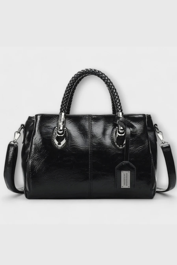 Isadora | Elegant Braided Handle Satchel Bag