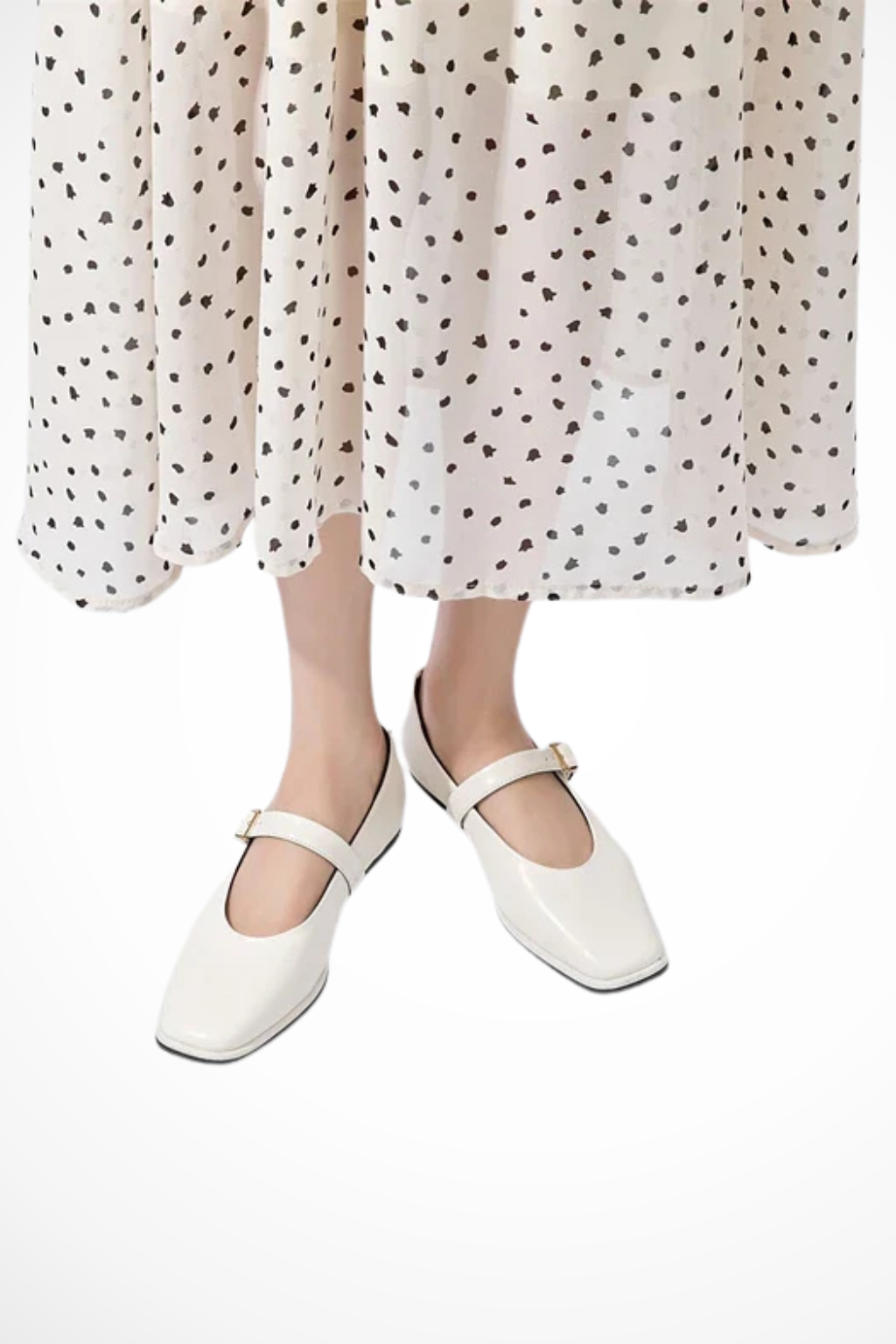 Seraphina | Elegant Square Toe Mary Jane Ballet Flats