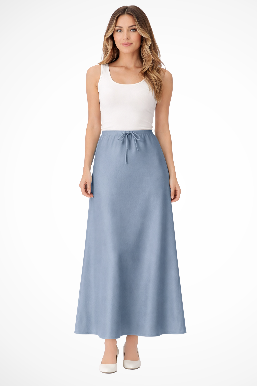 Adrielle | Elegant High Waist Tied Maxi Skirt