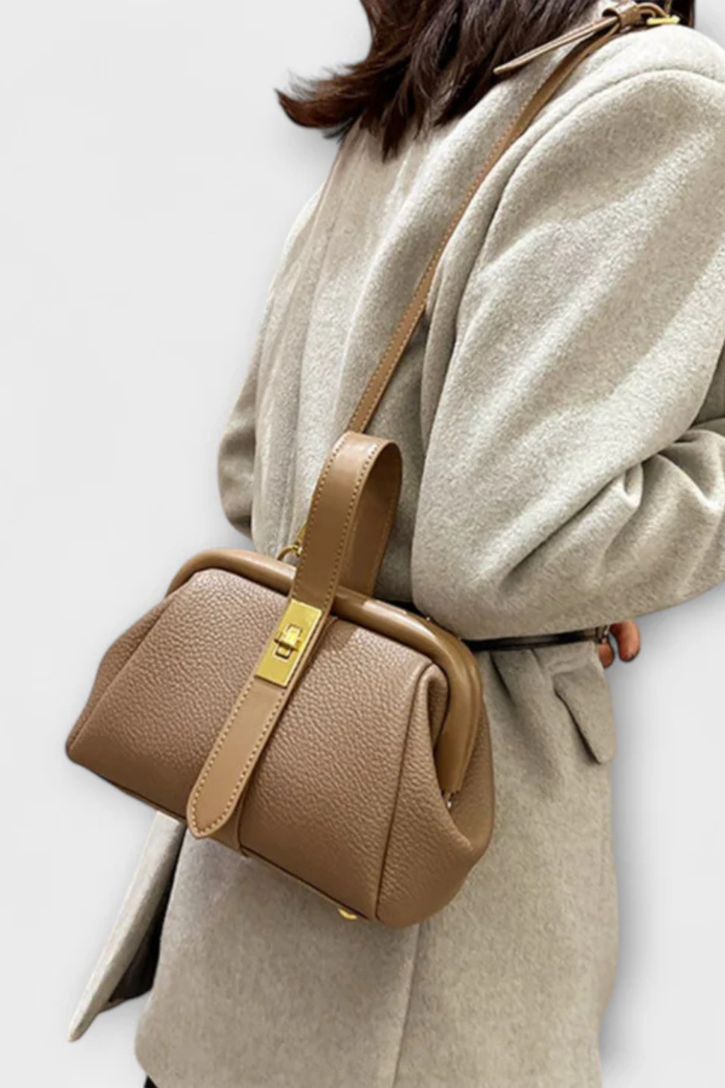 Genevieve | Structured Frame Mini Top Handle Bag