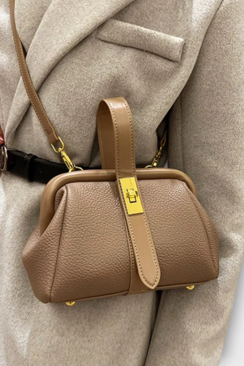 Genevieve | Structured Frame Mini Top Handle Bag