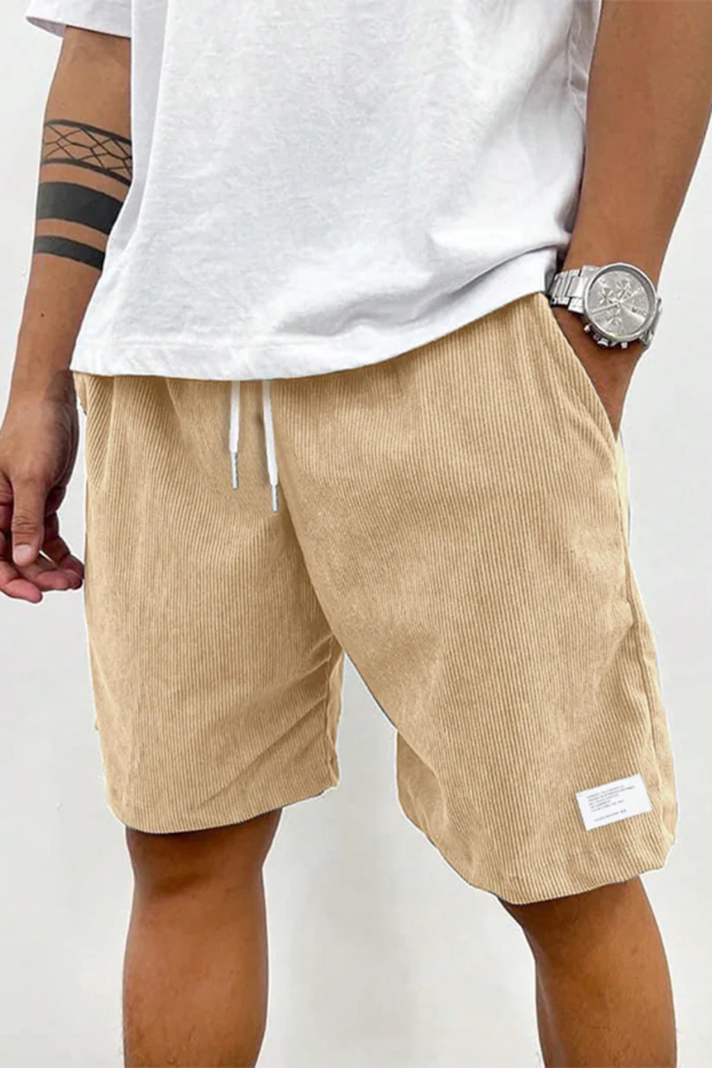 Benedict | Men's Relaxed Drawstring Corduroy Shorts