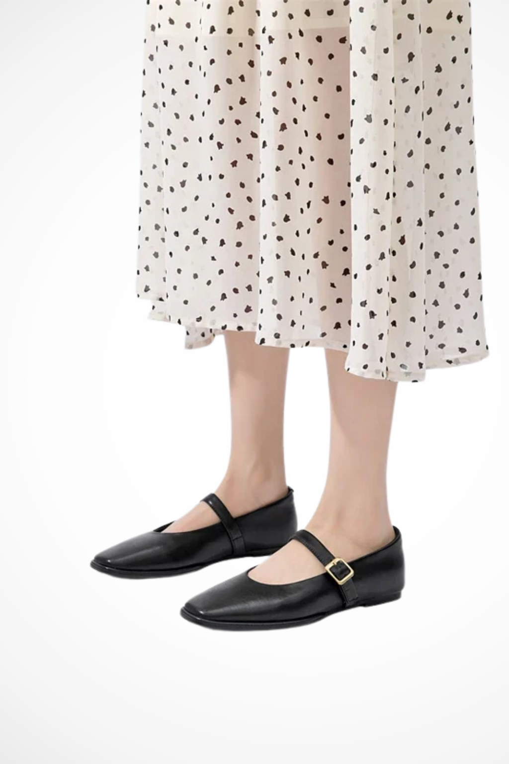 Seraphina | Elegant Square Toe Mary Jane Ballet Flats