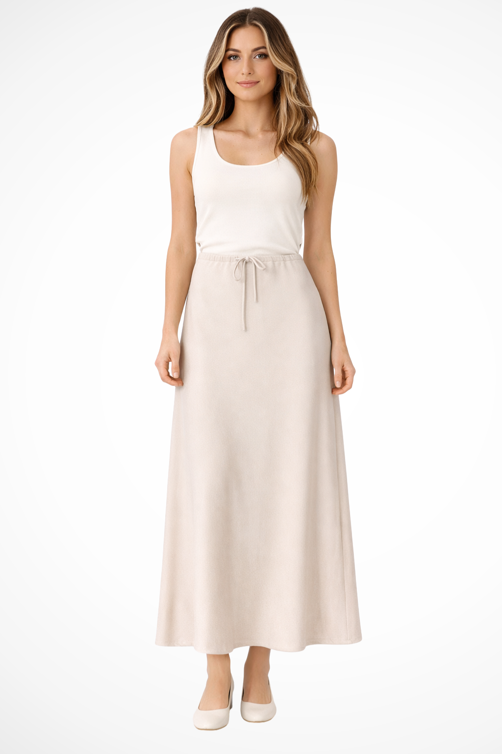 Adrielle | Elegant High Waist Tied Maxi Skirt