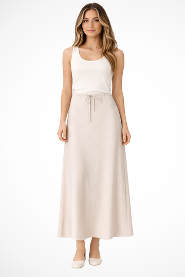 Adrielle | Elegant High Waist Tied Maxi Skirt