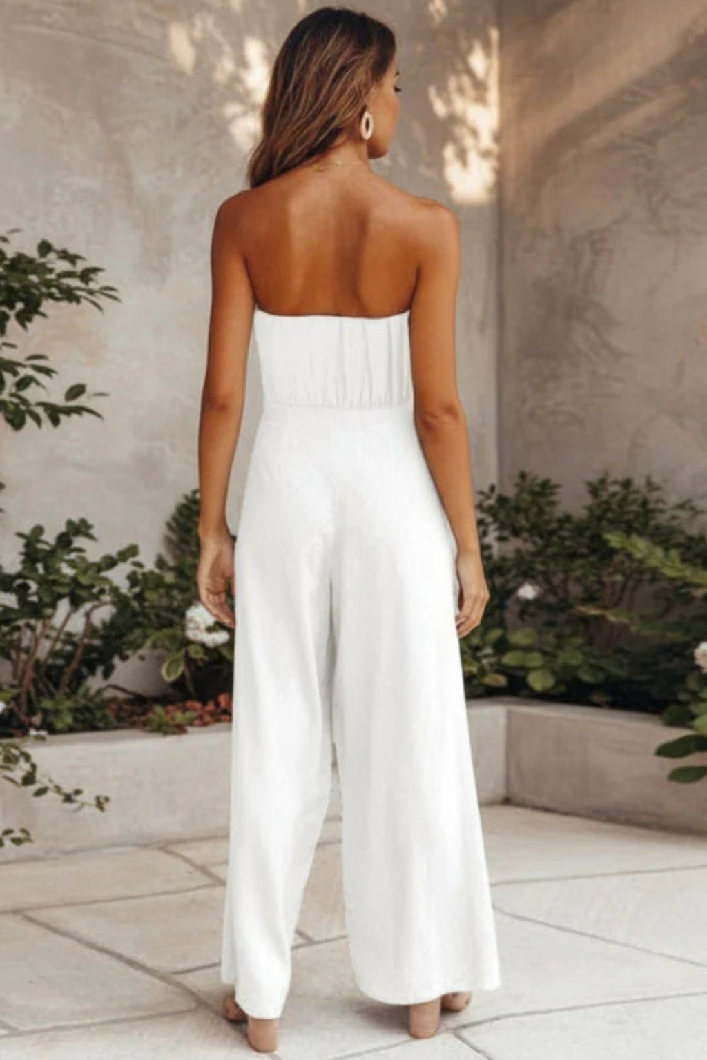 Luneth | Elegant Strapless Bandeau Two Piece Set