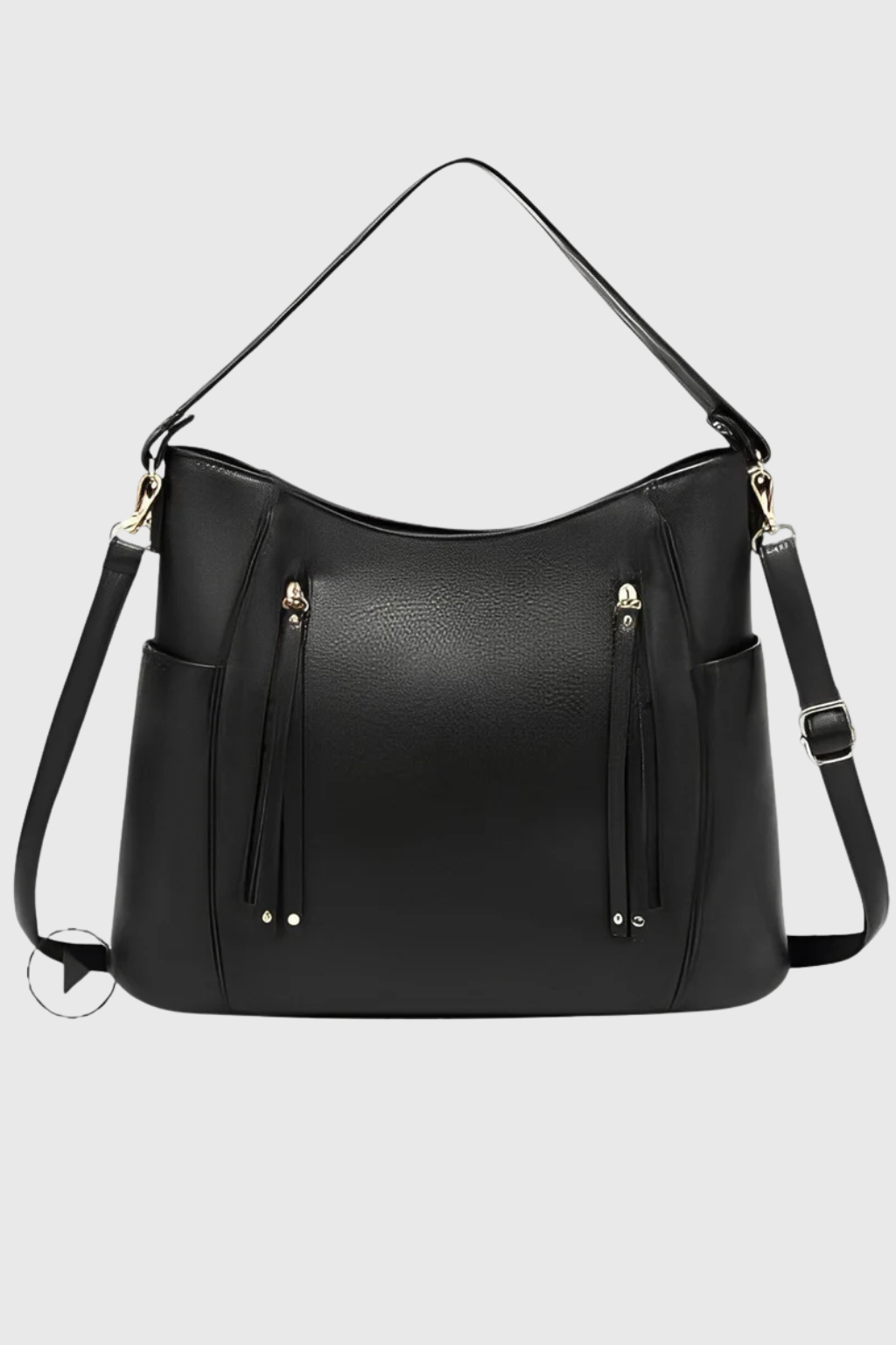 Cordelia | Elegant Dual Zip Tassel Hobo Bag