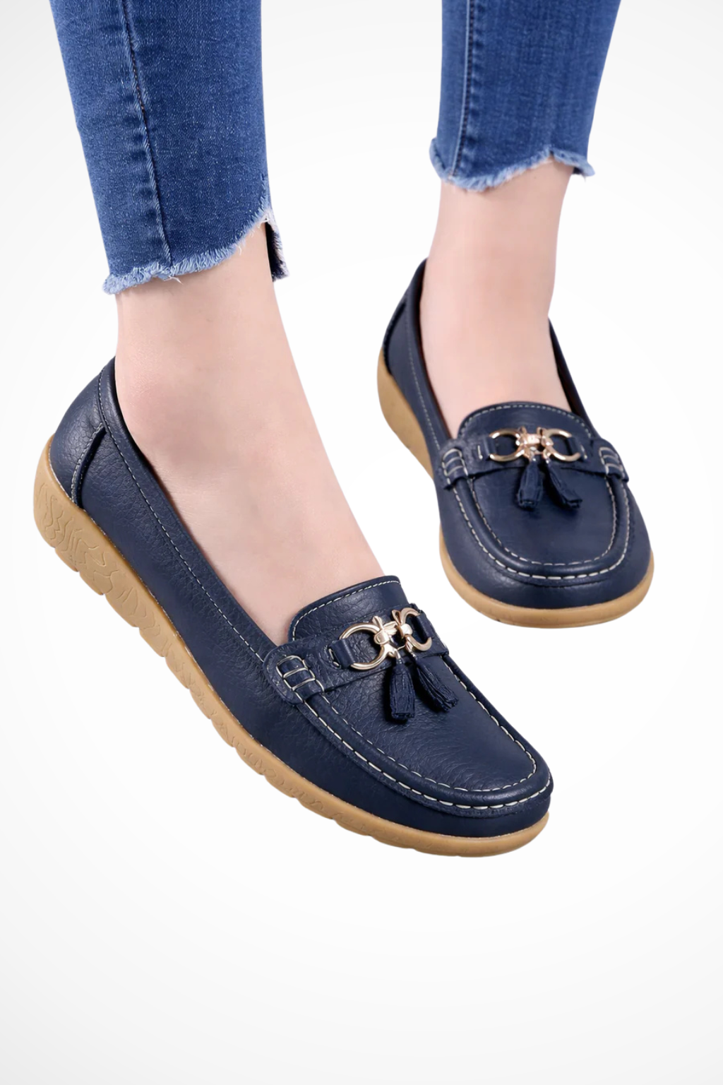 Cordelia | Elegant Tassel Detail Penny Loafers