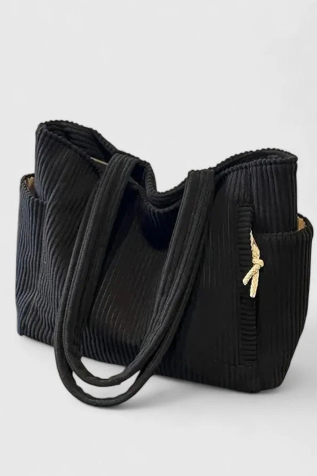 Evangeline | Ribbed Corduroy Tote Bag