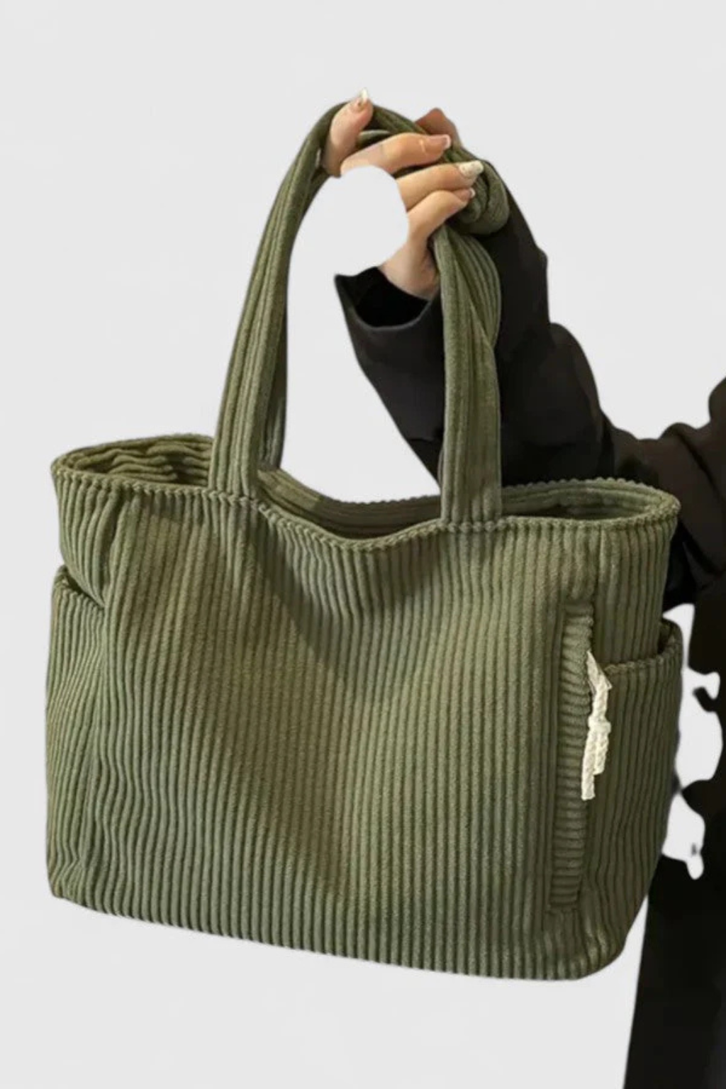 Evangeline | Ribbed Corduroy Tote Bag
