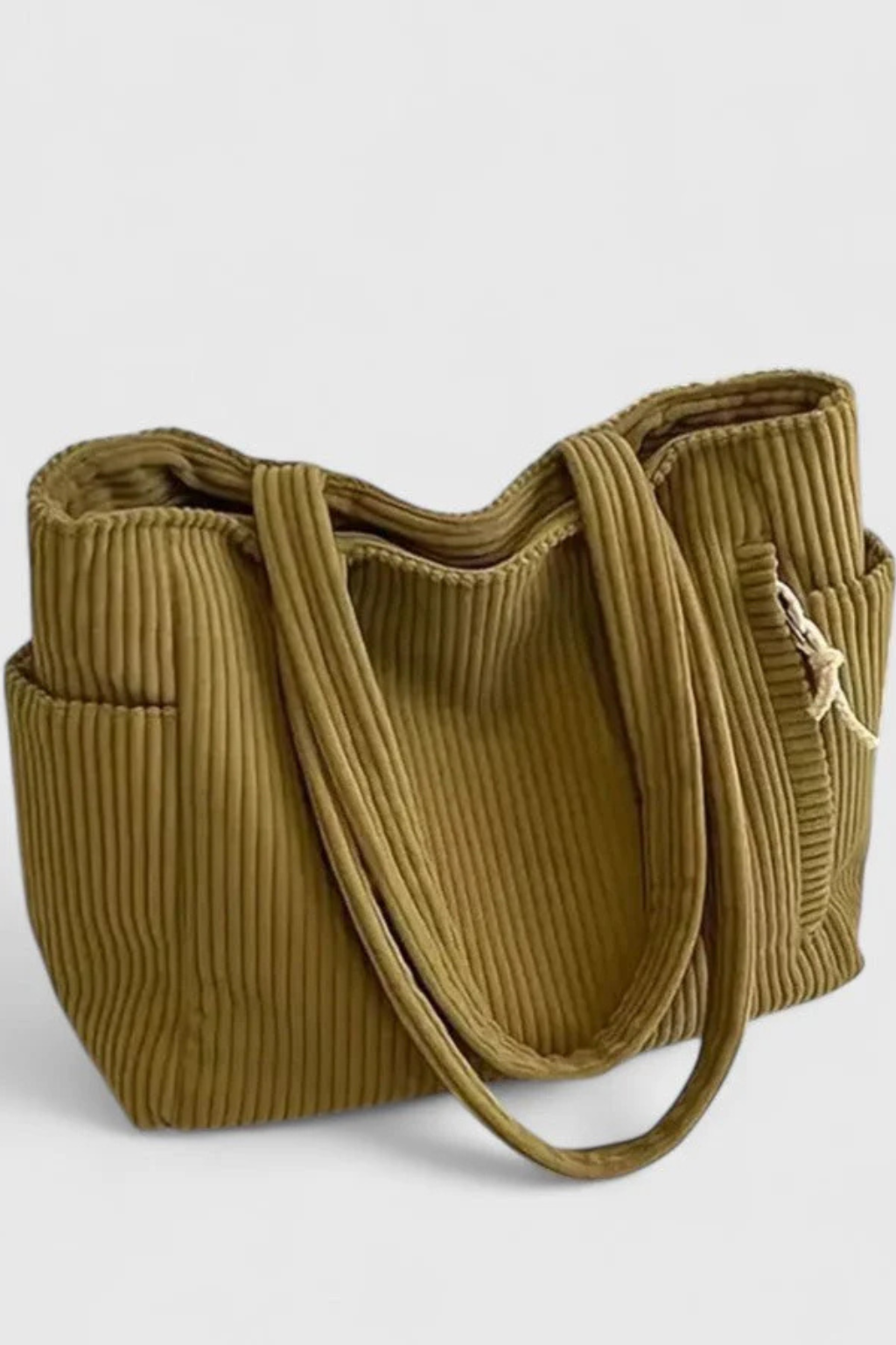 Evangeline | Ribbed Corduroy Tote Bag