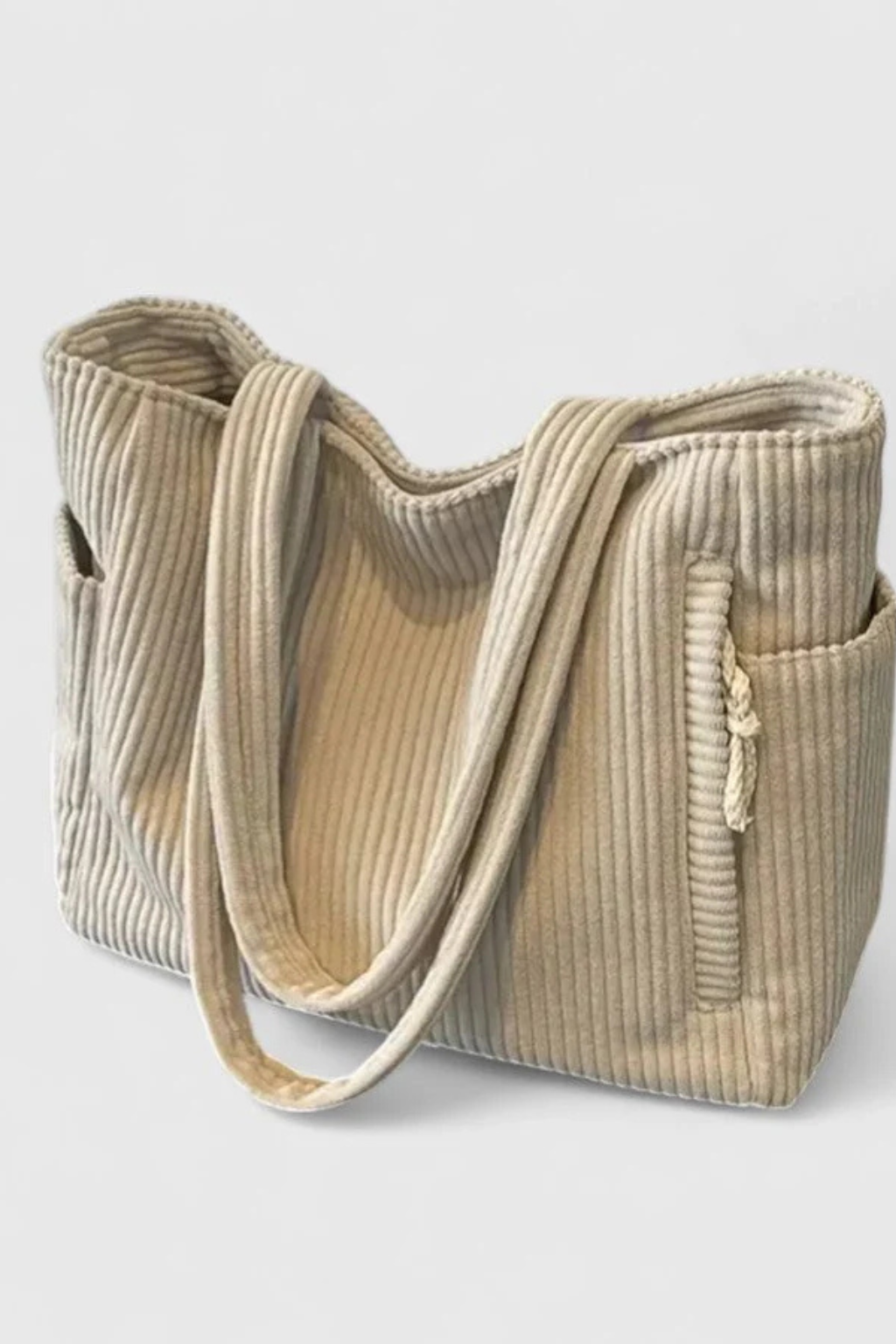 Evangeline | Ribbed Corduroy Tote Bag