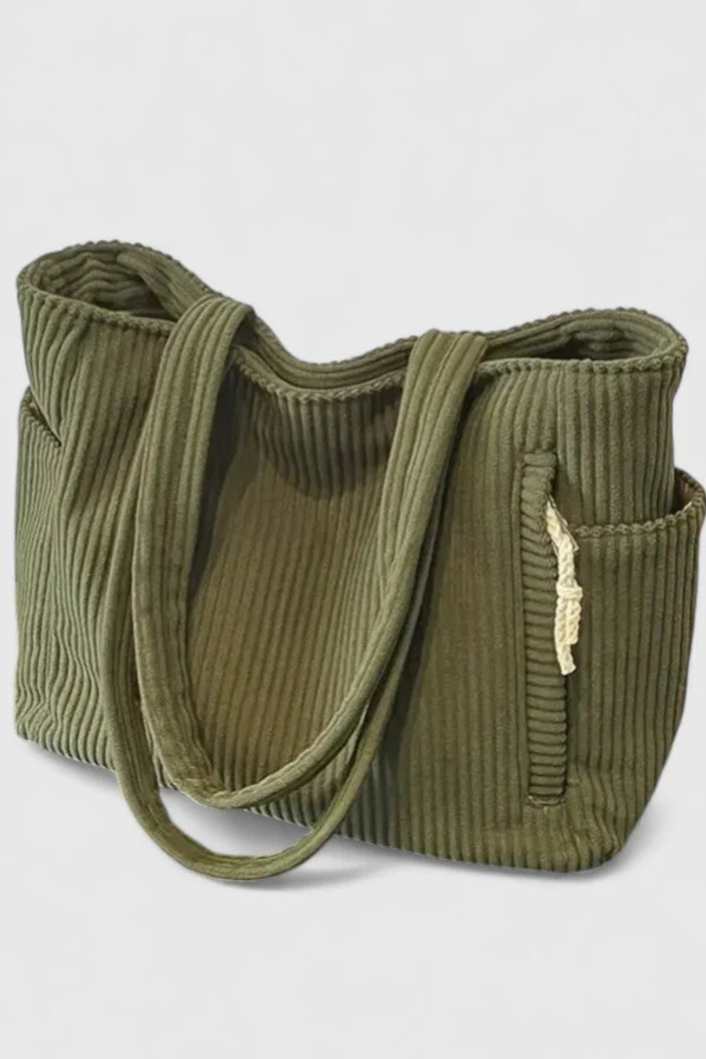 Evangeline | Ribbed Corduroy Tote Bag