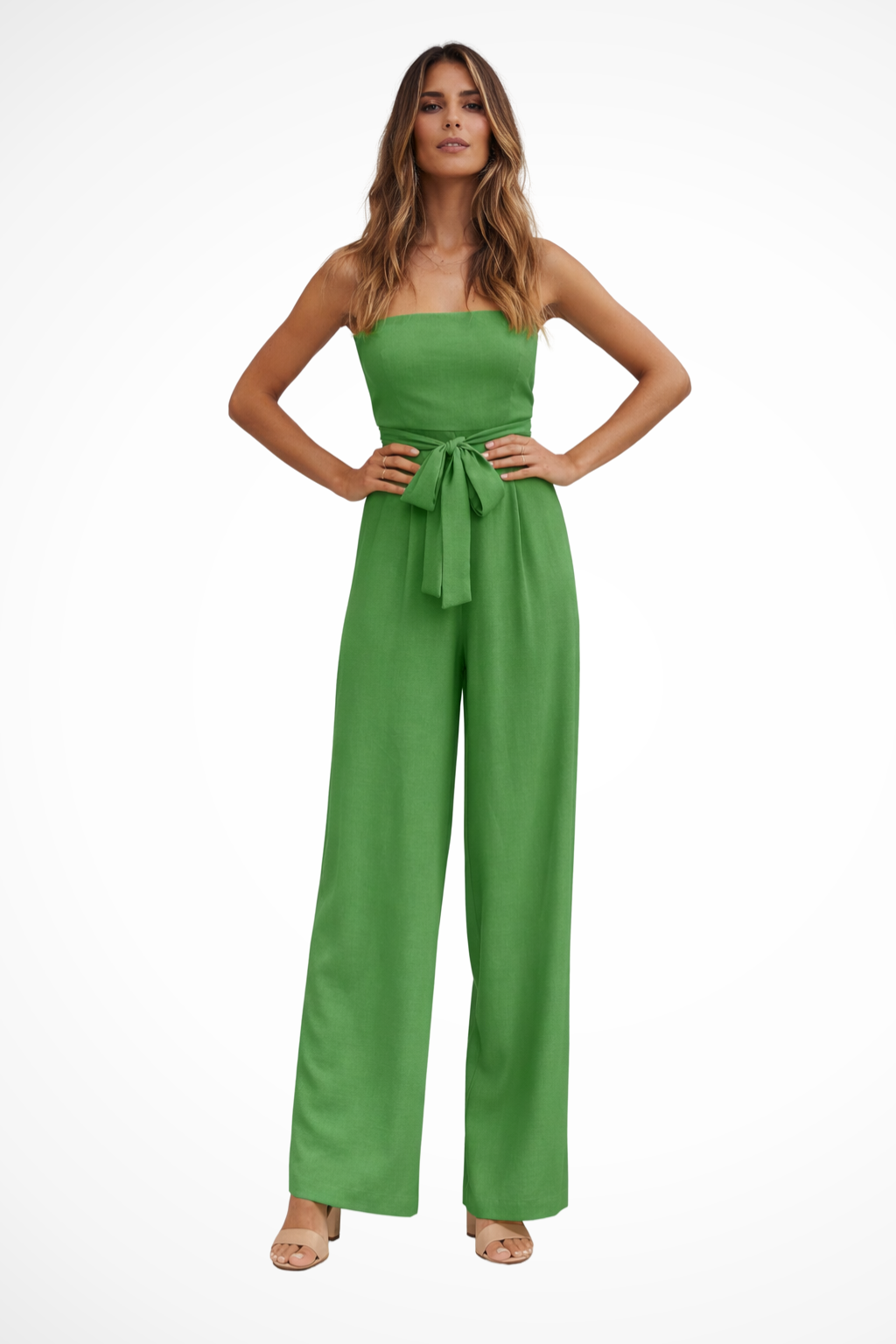 Luneth | Elegant Strapless Bandeau Two Piece Set