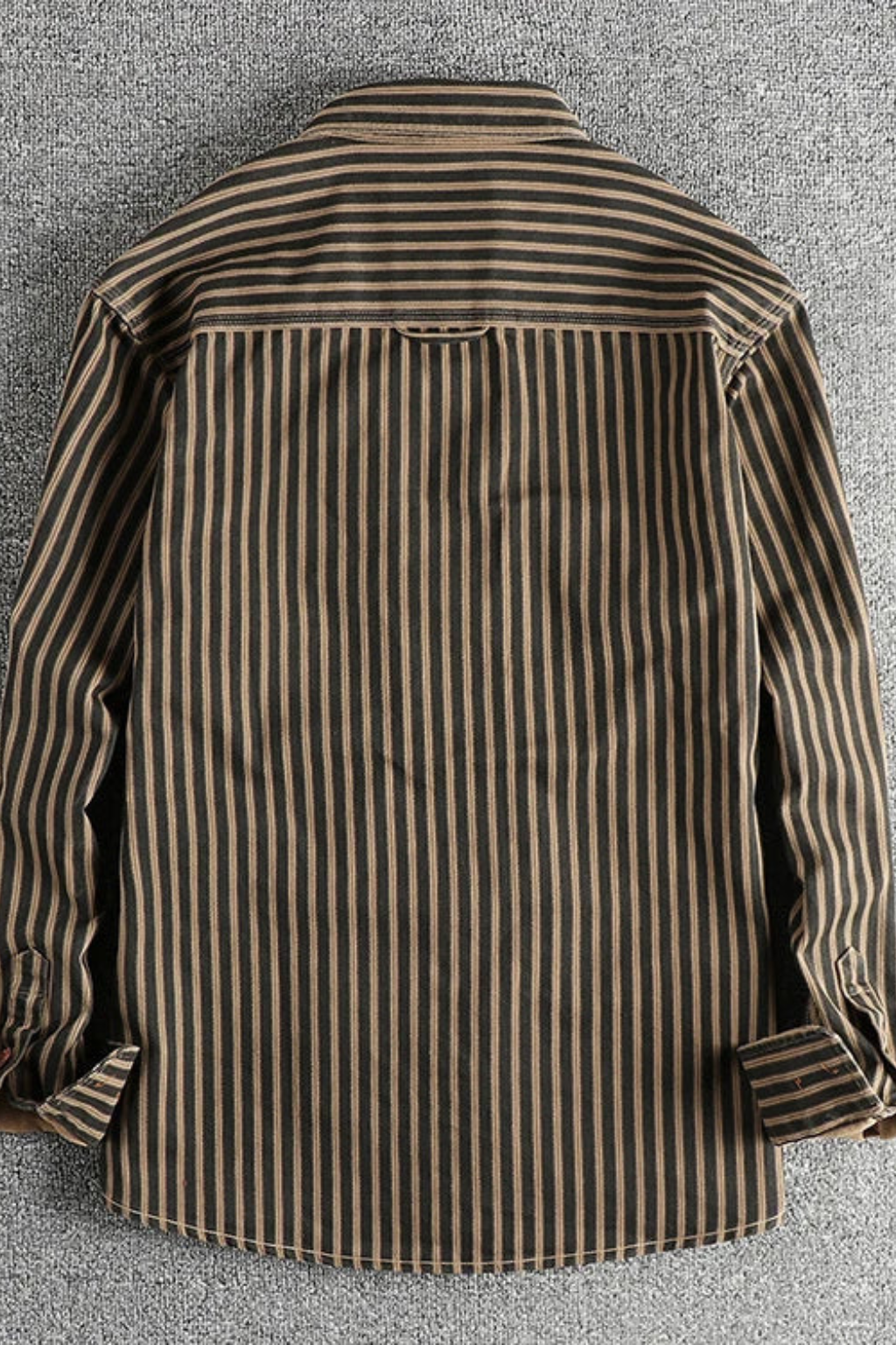 Theodore | Men's Casual Striped Dual Pocket Button Down