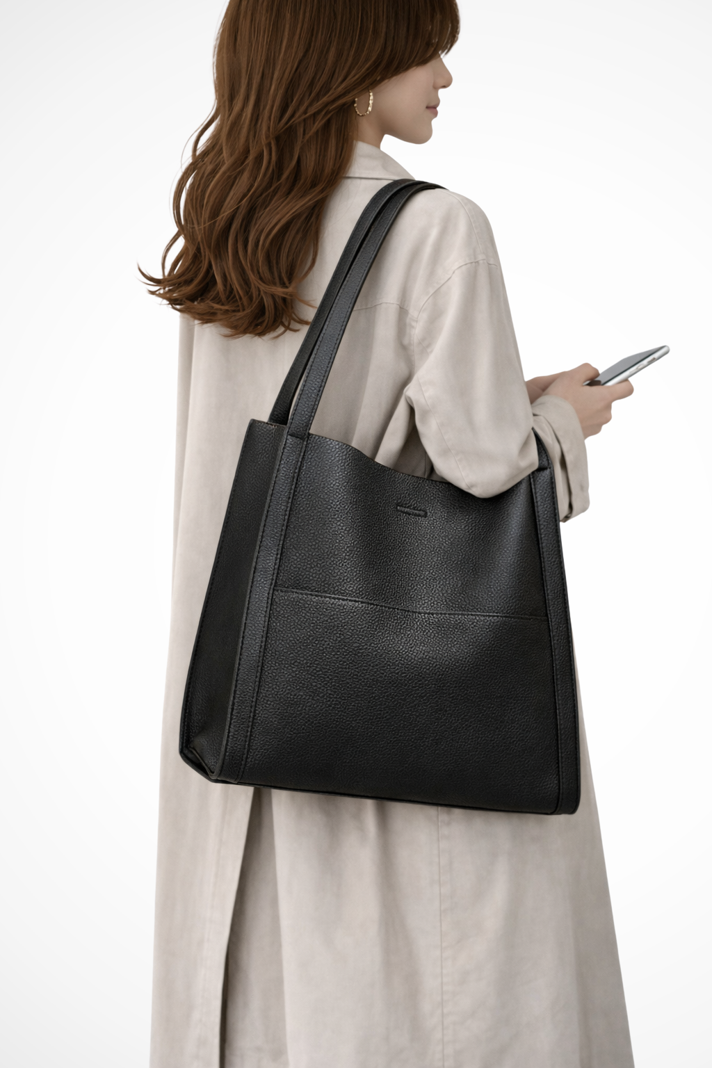 Seraphine | Elegant Structured Front Pocket Tote