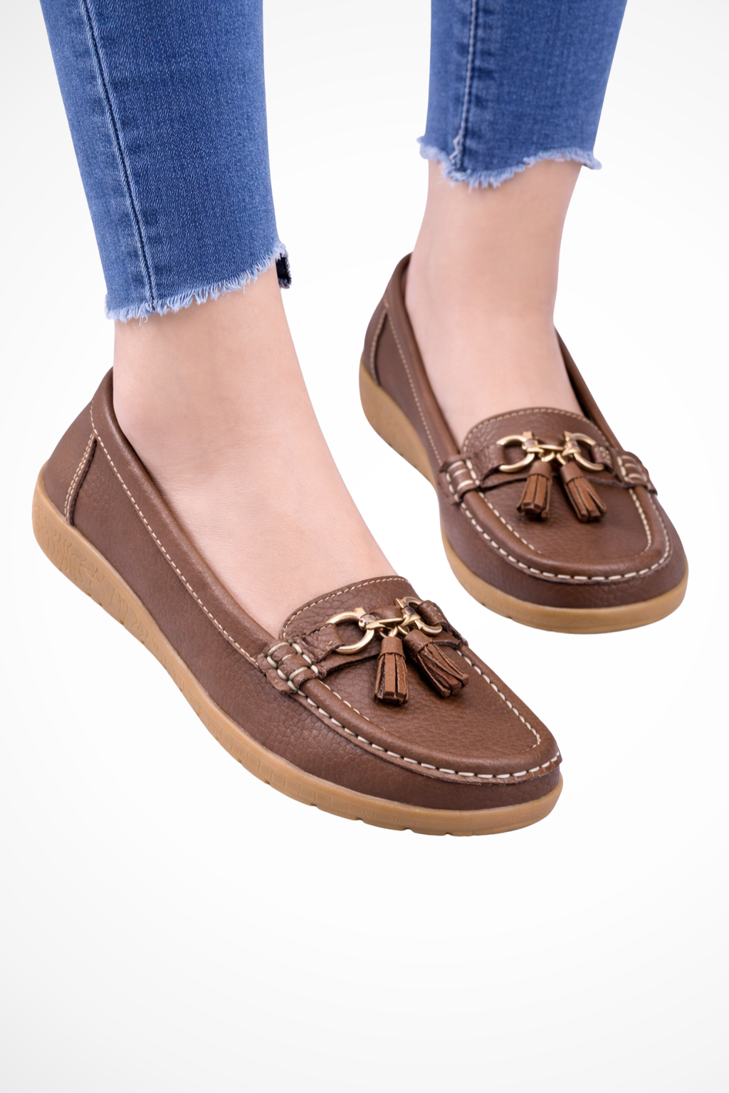Cordelia | Elegant Tassel Detail Penny Loafers
