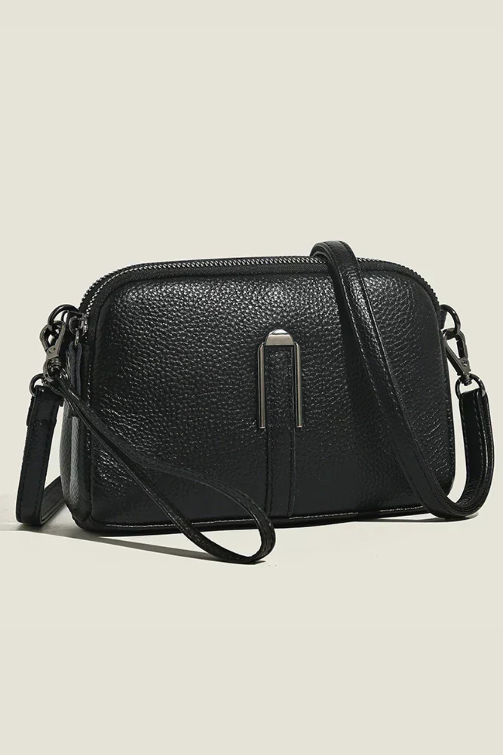 Isabelle | Compact Double Zip Cross Body Bag