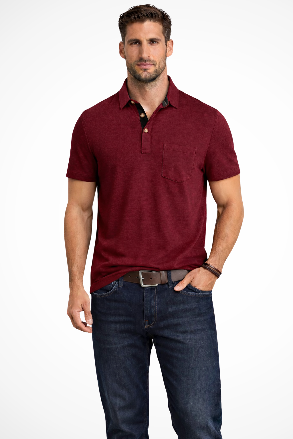 Nathaniel | Men's Classic Contrast Collar Polo Clothing