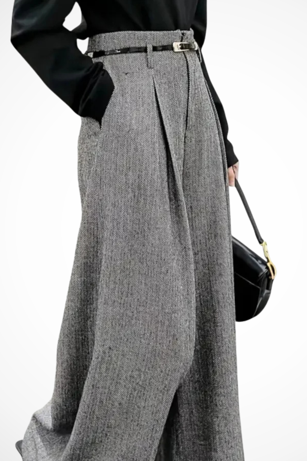 Claribel | Elegant Wide Leg Pleated Trousers
