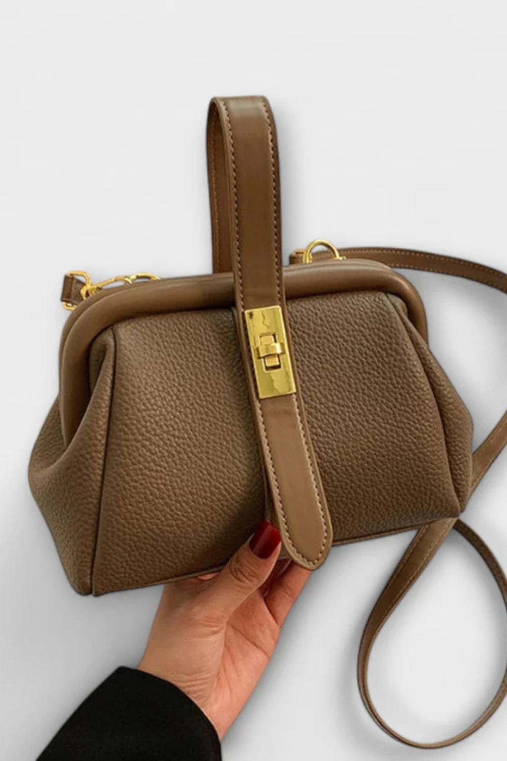 Genevieve | Structured Frame Mini Top Handle Bag
