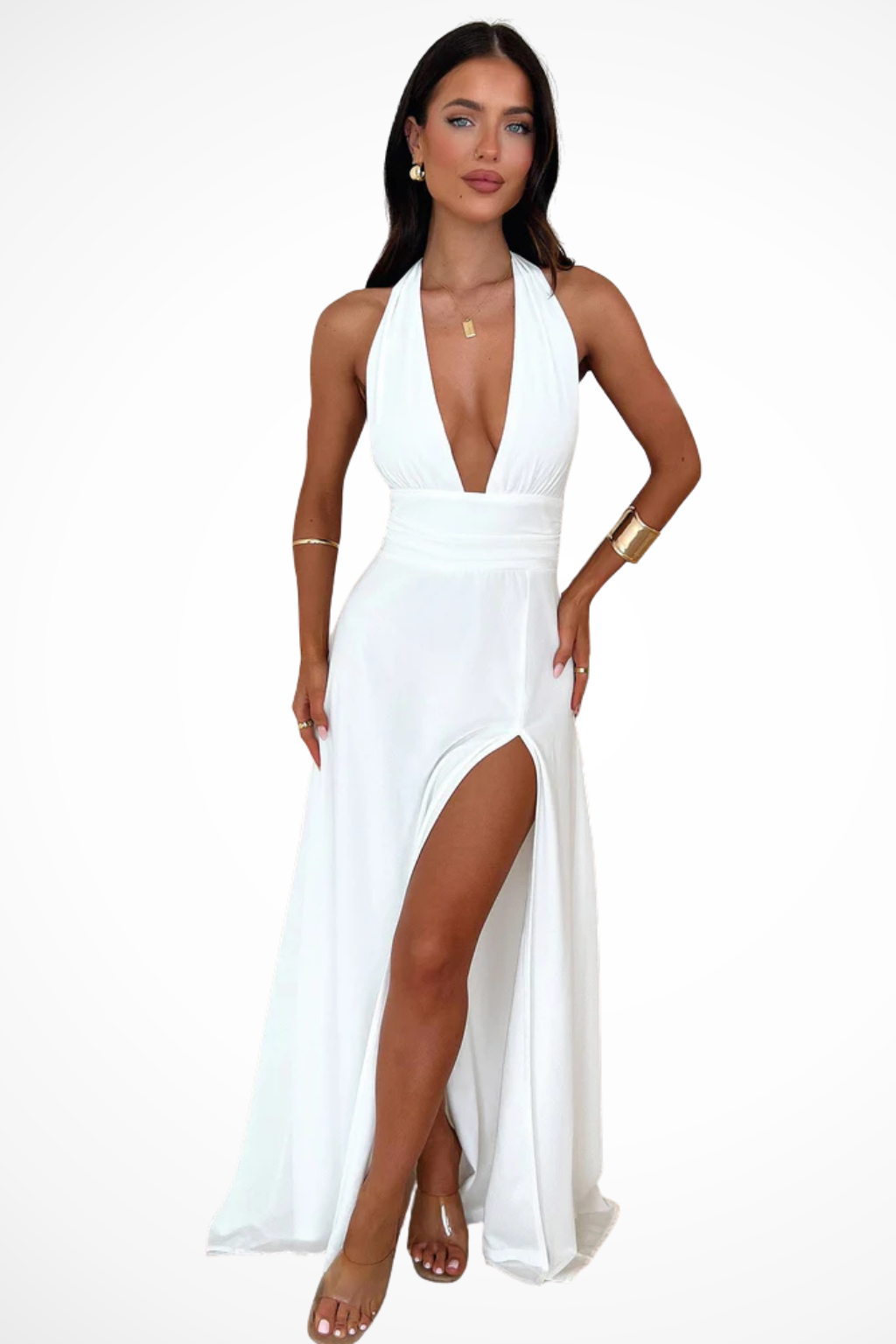 Arabella | Elegant Halter Neck Maxi Dress