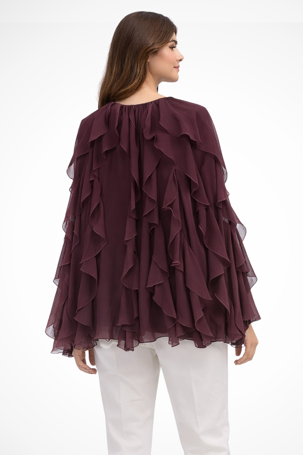 Isadora | Romantic Layered Ruffle V-Neck Blouse