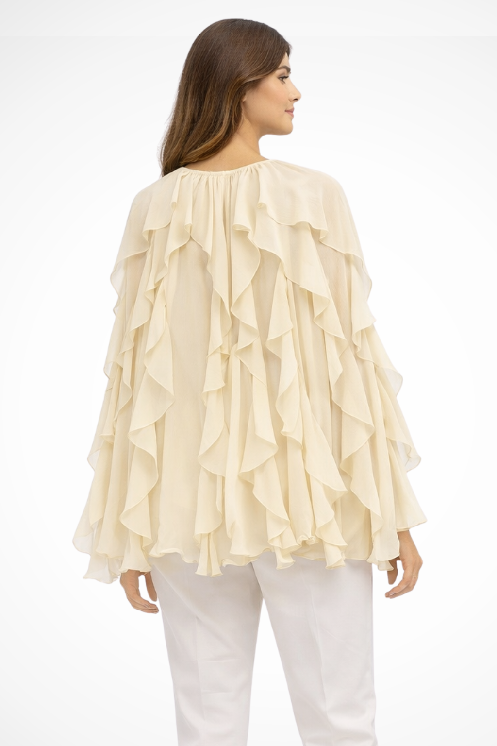 Isadora | Romantic Layered Ruffle V-Neck Blouse