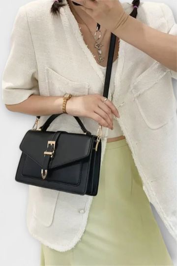 Rowella | Elegant Structured Flap Buckle Cross Body Bag