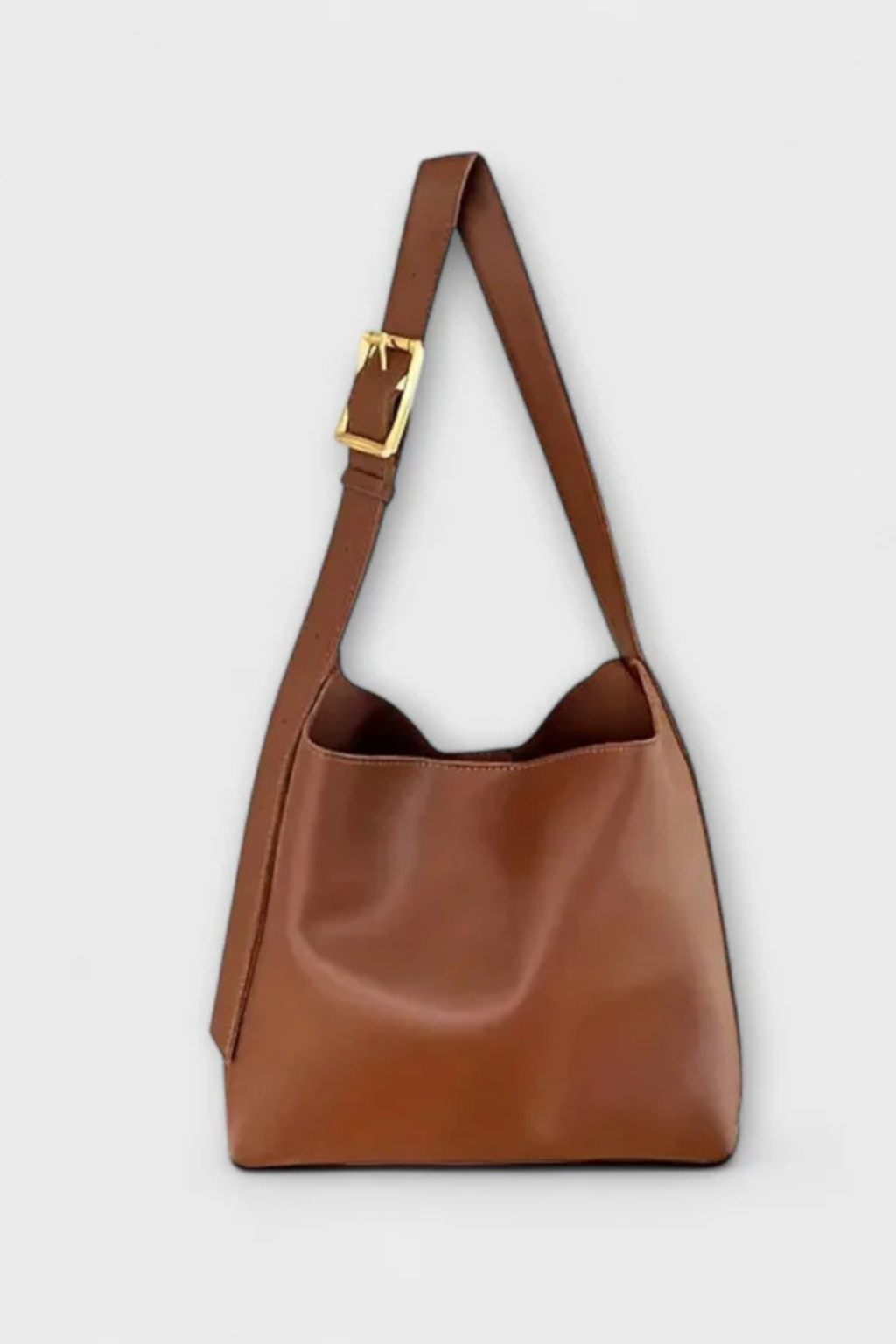 Isabelle | Slouchy Gold Buckle Shoulder Bag