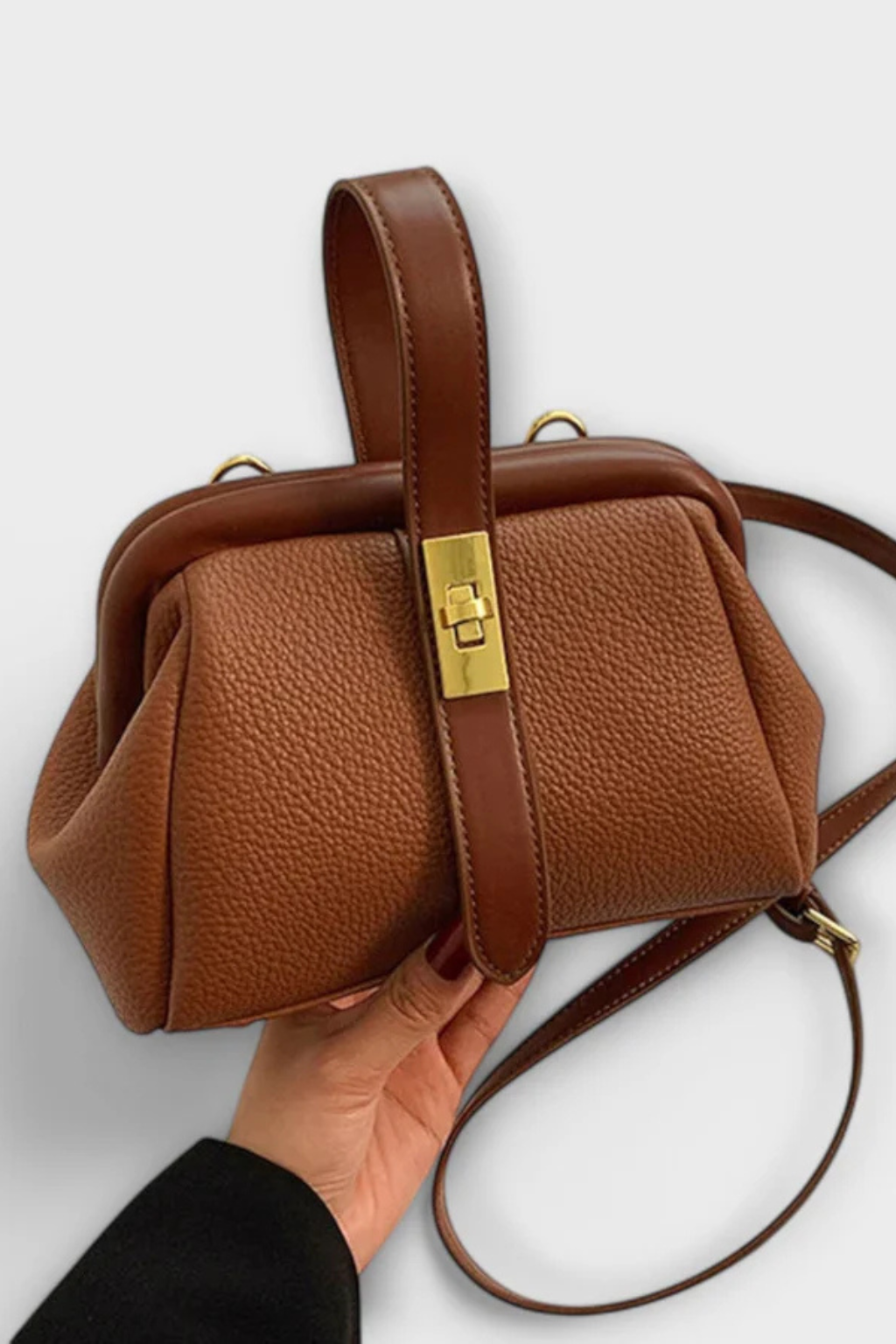 Genevieve | Structured Frame Mini Top Handle Bag