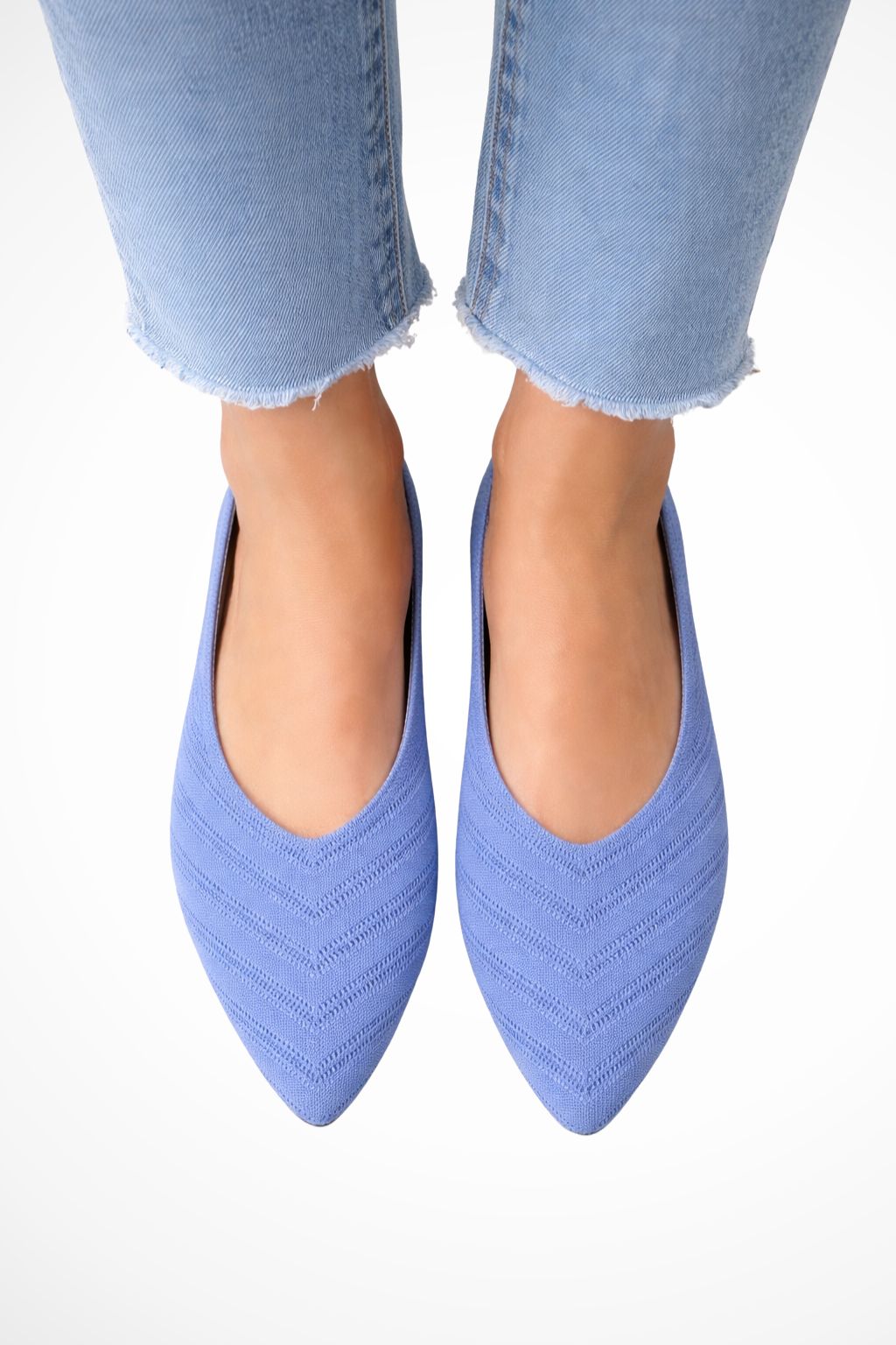 Adrielle | Elegant Pointed Toe Knit Ballet Flats