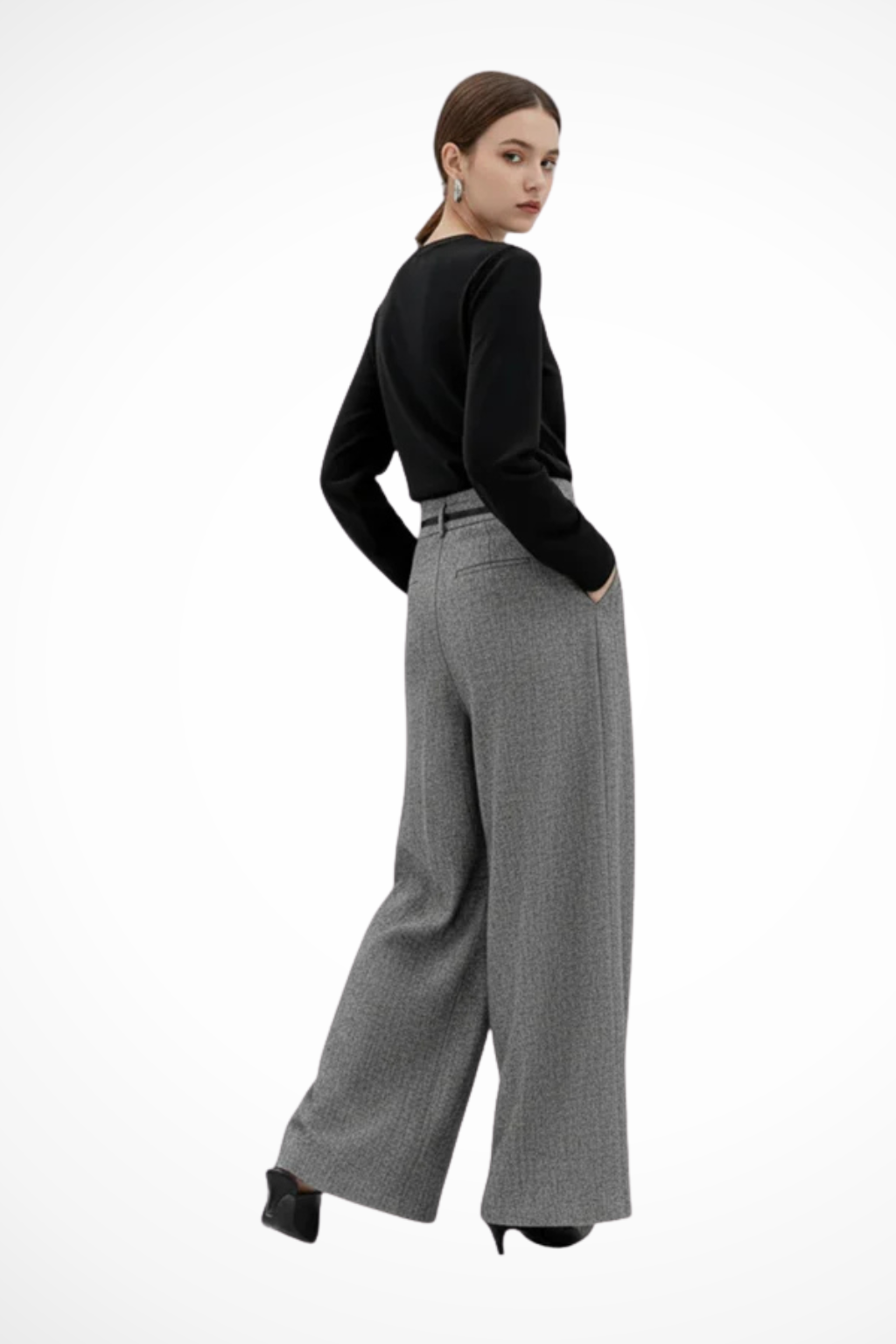 Claribel | Elegant Wide Leg Pleated Trousers