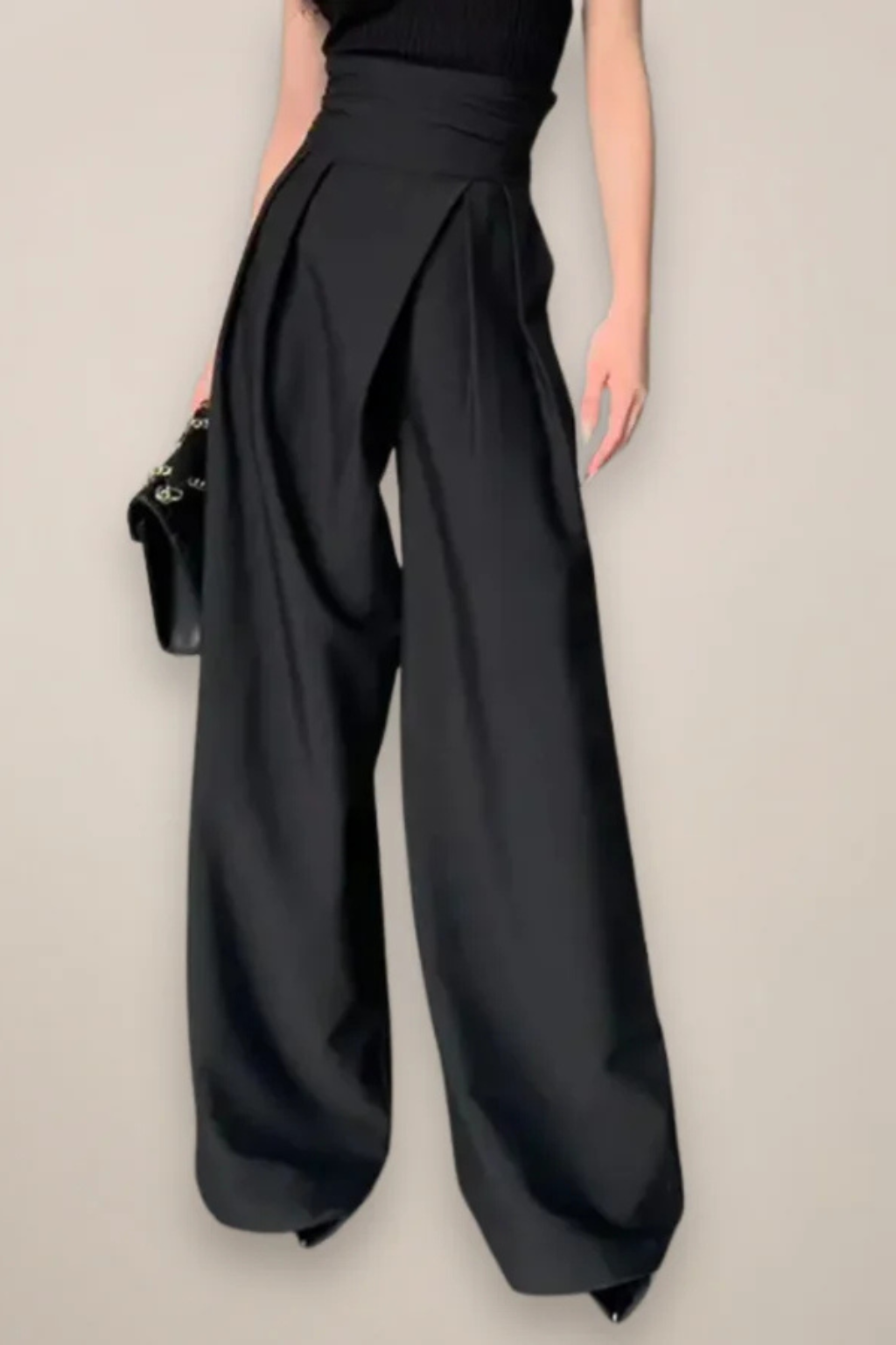 Valentina | High-Waist Wide-Leg Pleated Dress Trouser