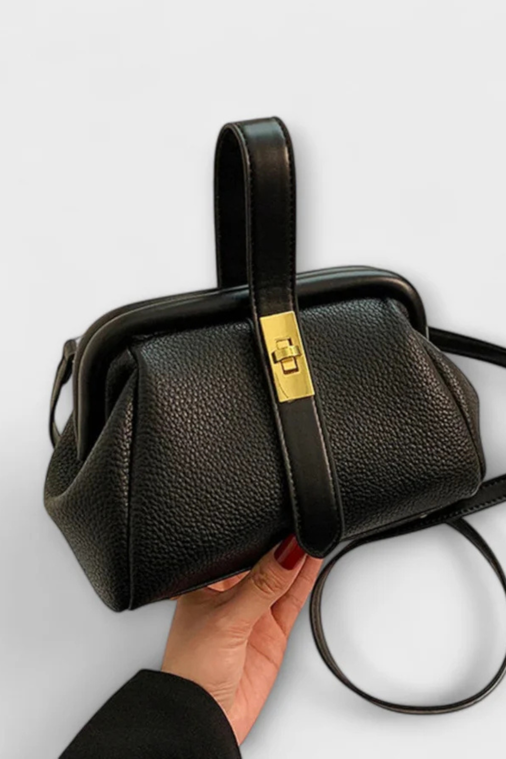 Genevieve | Structured Frame Mini Top Handle Bag