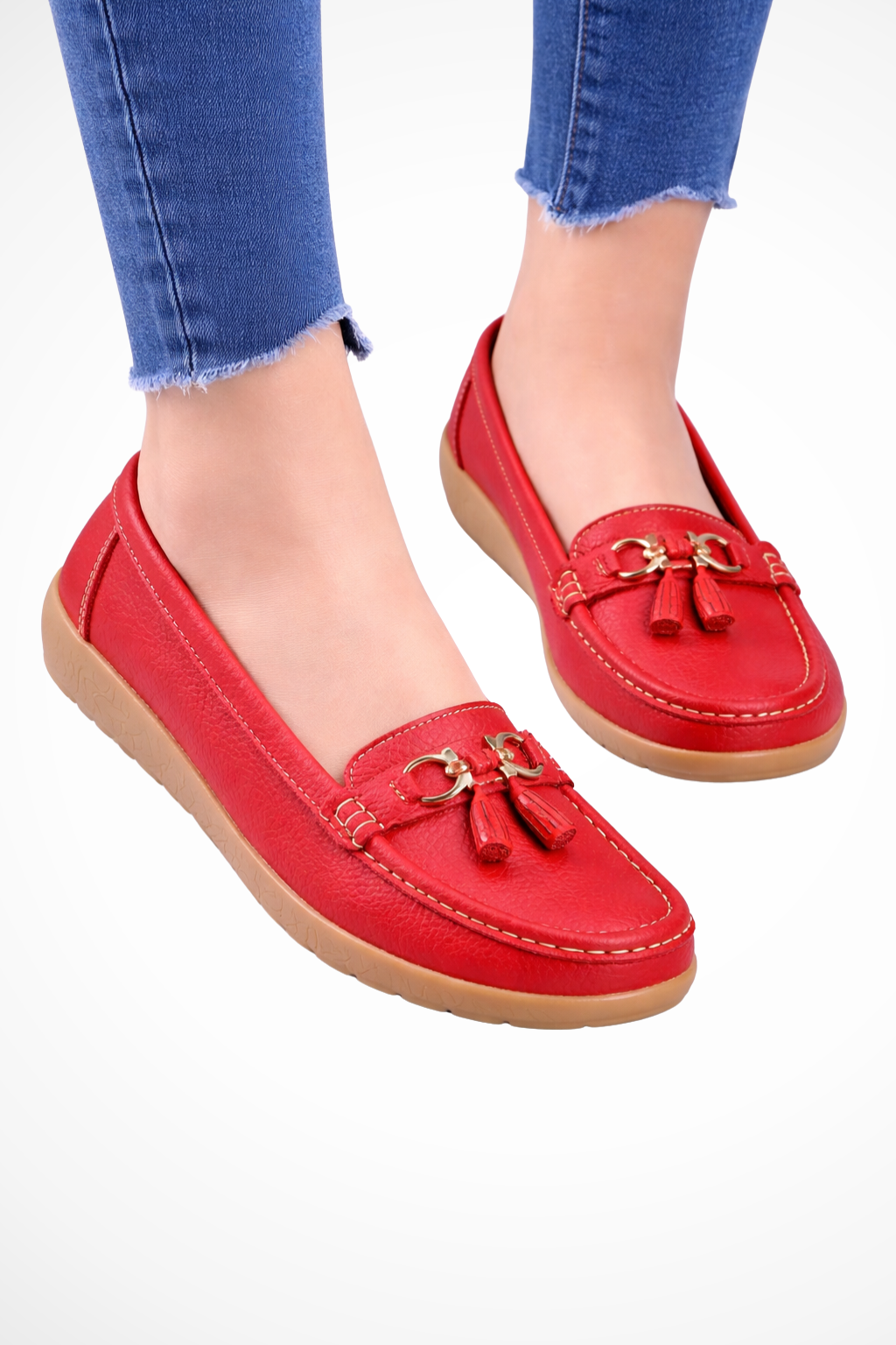 Cordelia | Elegant Tassel Detail Penny Loafers