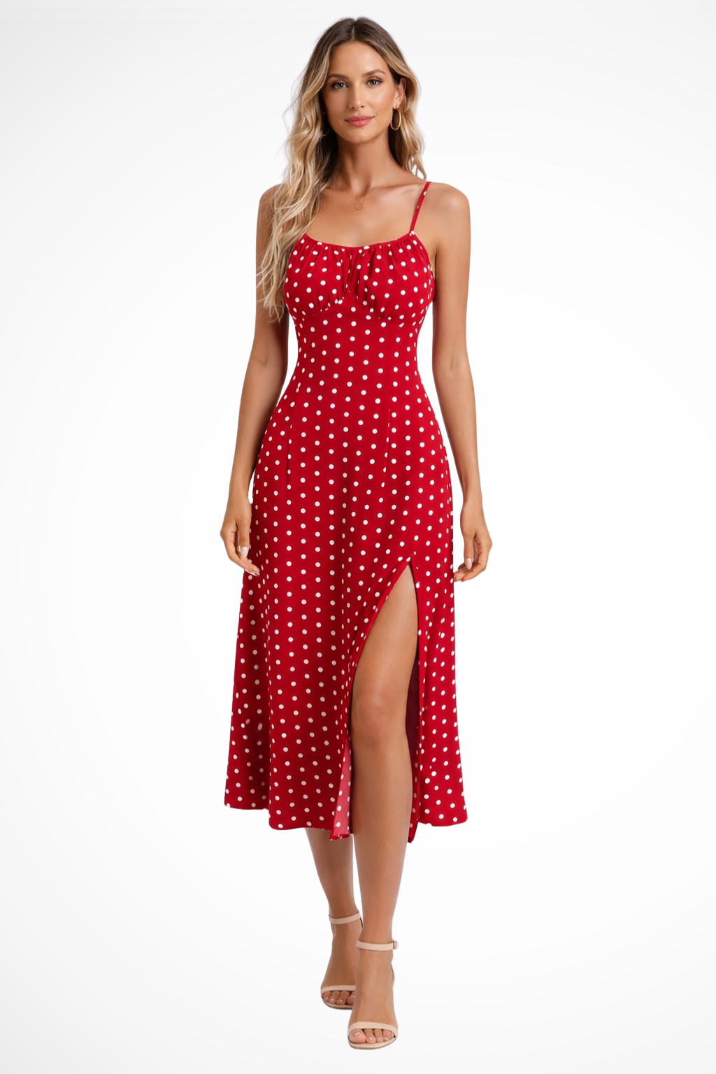 Rowella | Floral Slip Midi Dress with Side Slit