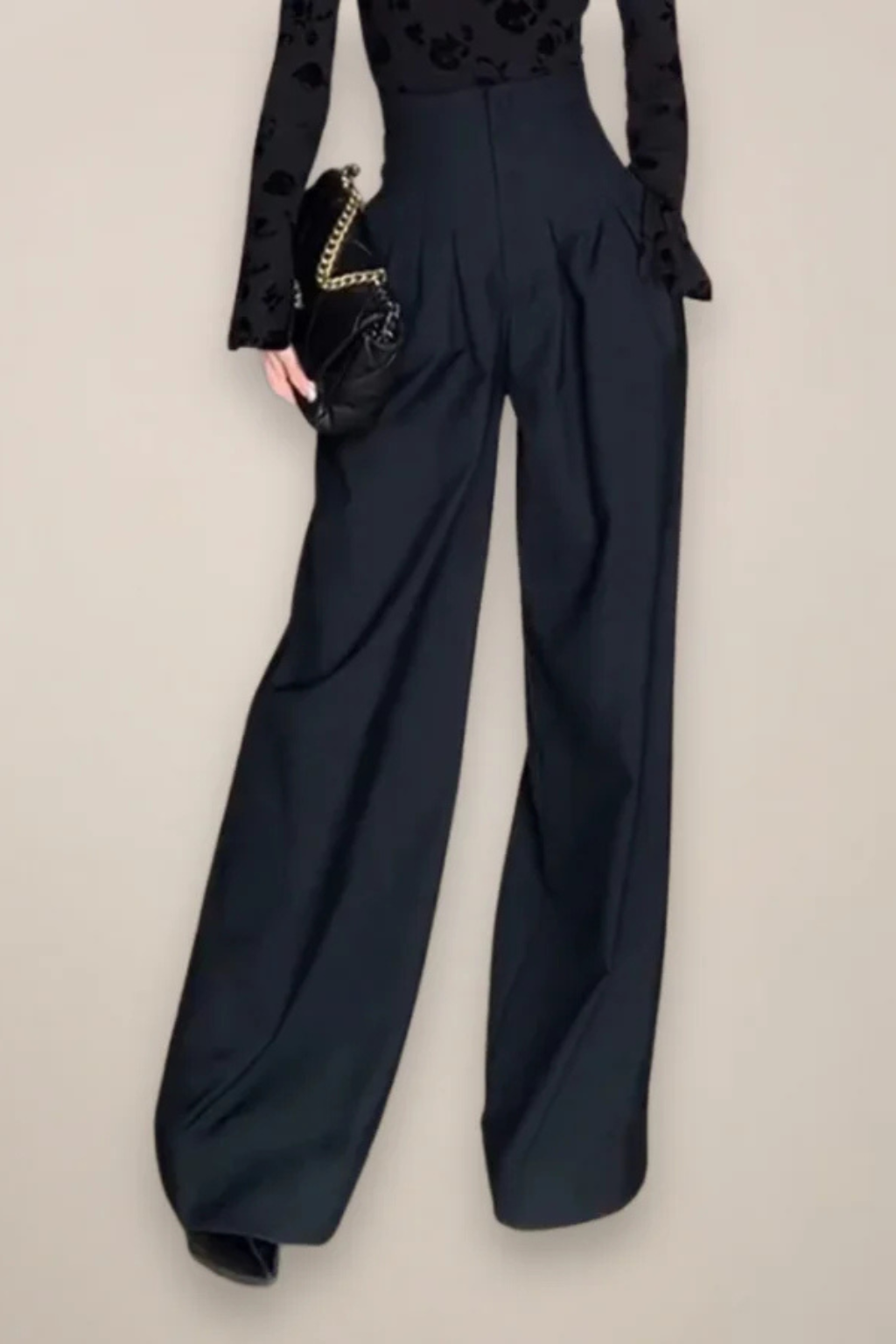 Valentina | High-Waist Wide-Leg Pleated Dress Trouser