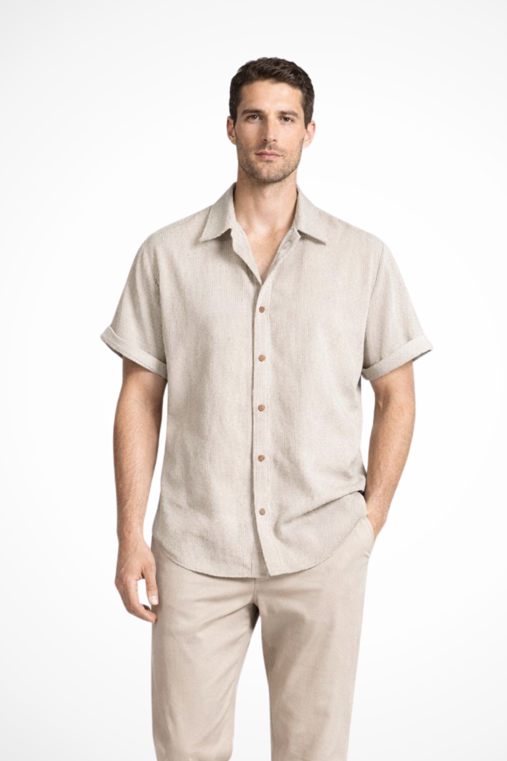 Harrison | Men's Casual Textured Camp Collar Shirt
