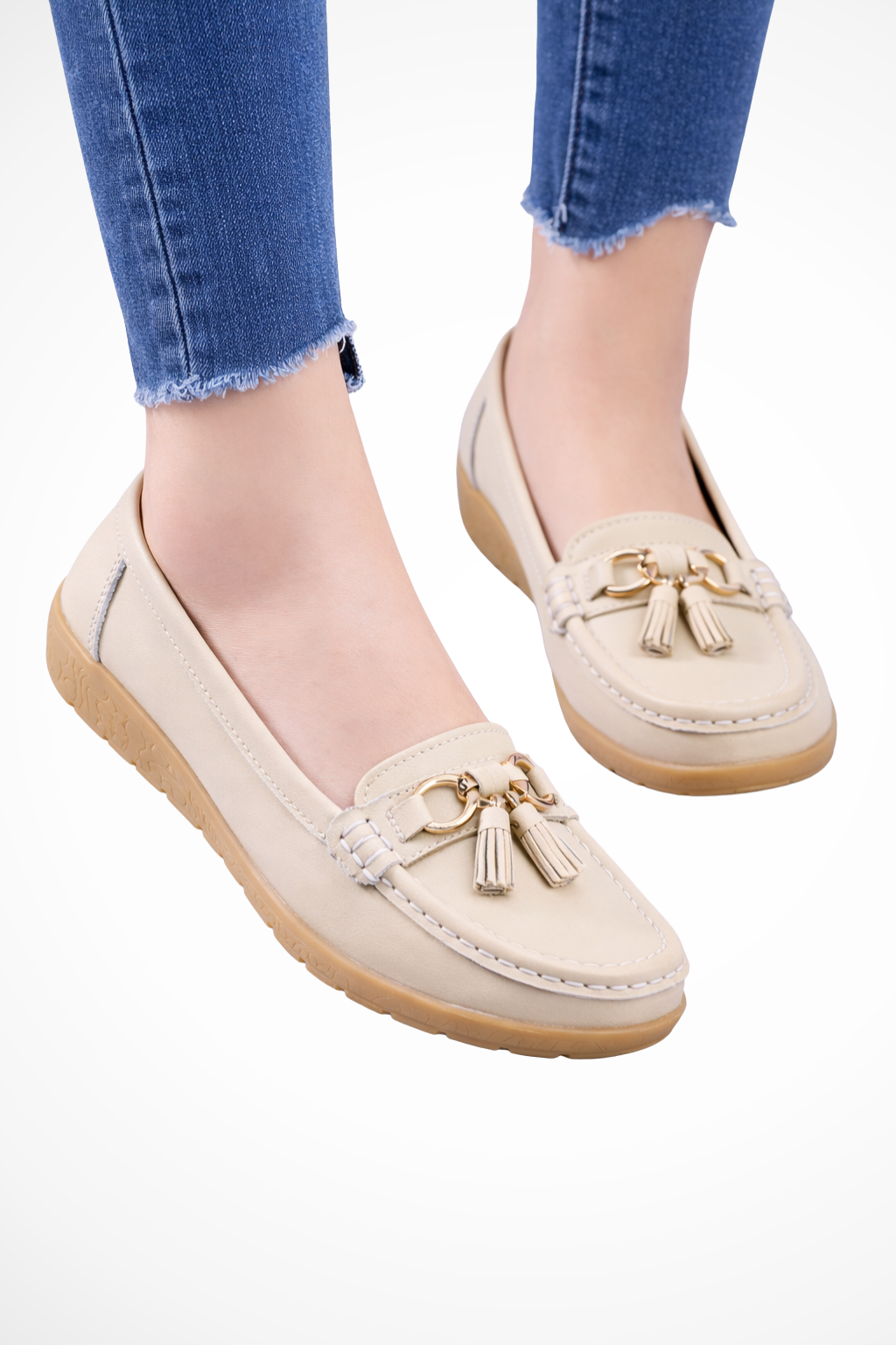 Cordelia | Elegant Tassel Detail Penny Loafers